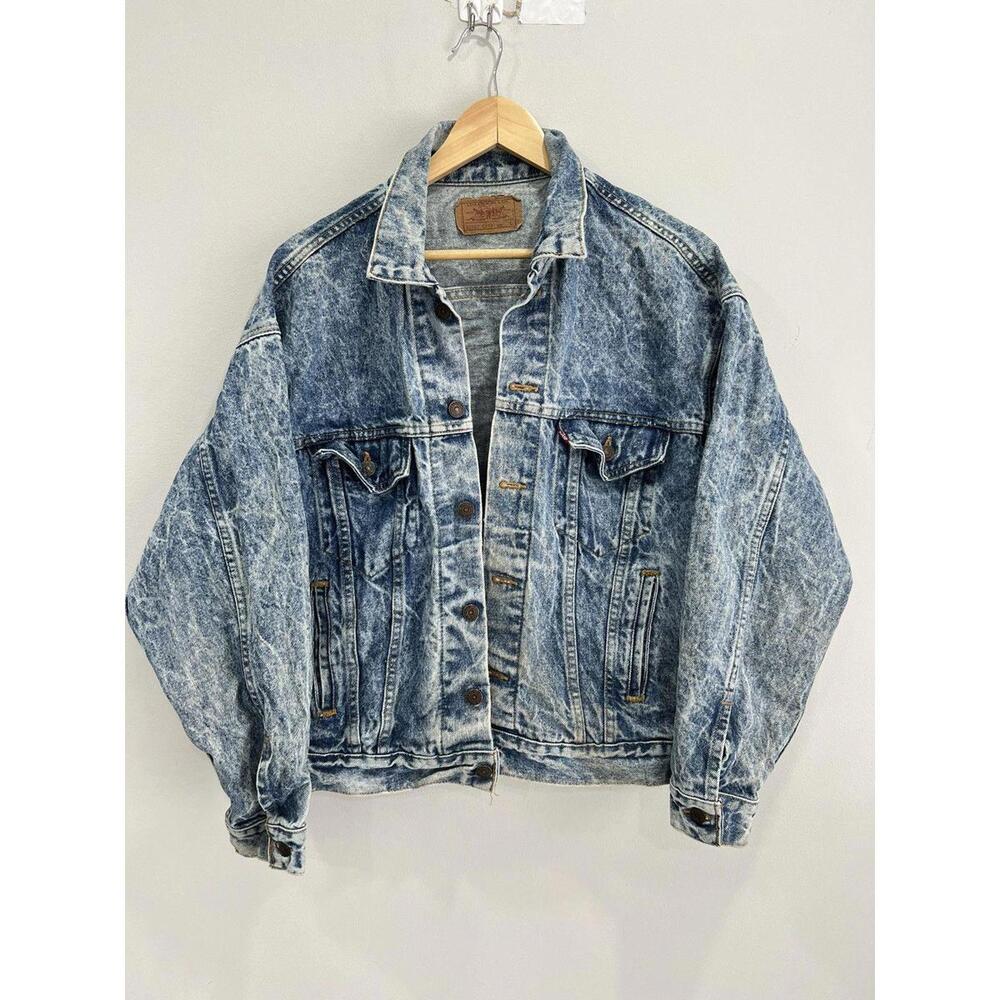 Vintage Levis Denim Jean Jacket Acid Wash galactic pants